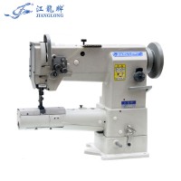 cylinder bed compound feed leather sewing machine Industrial sewing machine with large mouth cylindrical double needle high head